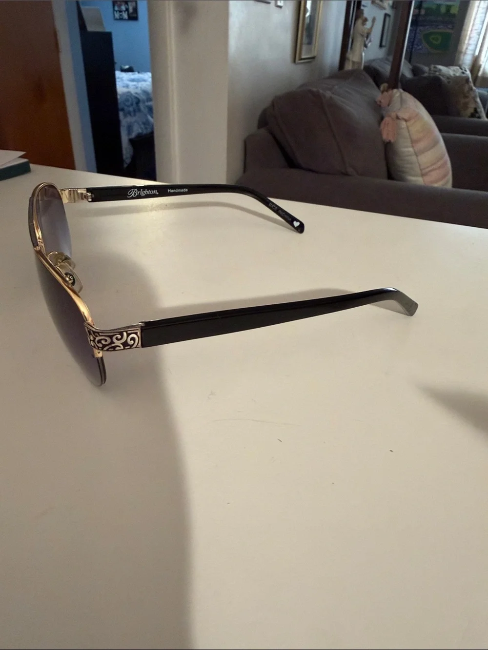 Brighton Gold Frame Purple Lens Women's Sunglasses
